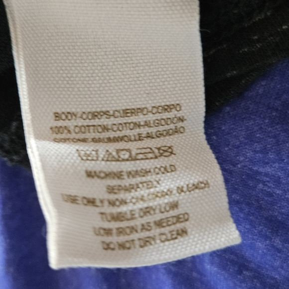 We The Free Long Sleeve Raglan Sleeve Crop Top Blue Black Womens Medium - Picture 11 of 12